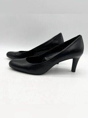 Ralph Lauren Harper Classic Black Kidskin Leather Heels Pumps Shoes Size 10B